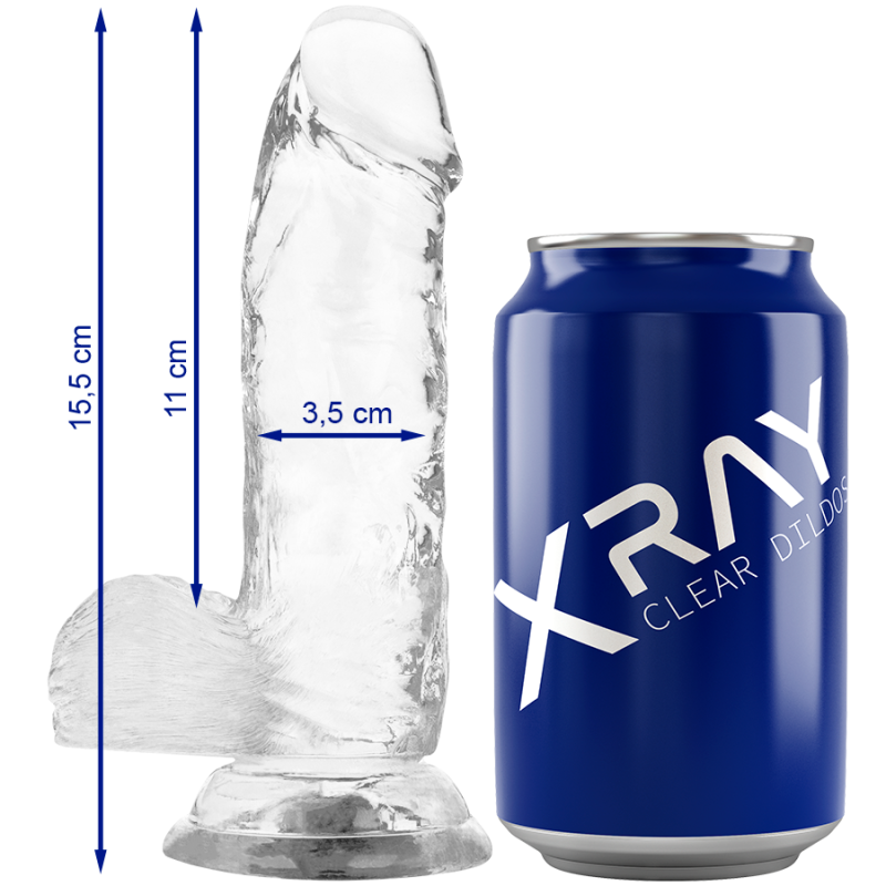 Clear Dildo Realista Transparente 15.5 Cm -O- 3.5 Cm de X Ray | Piumer Erotic