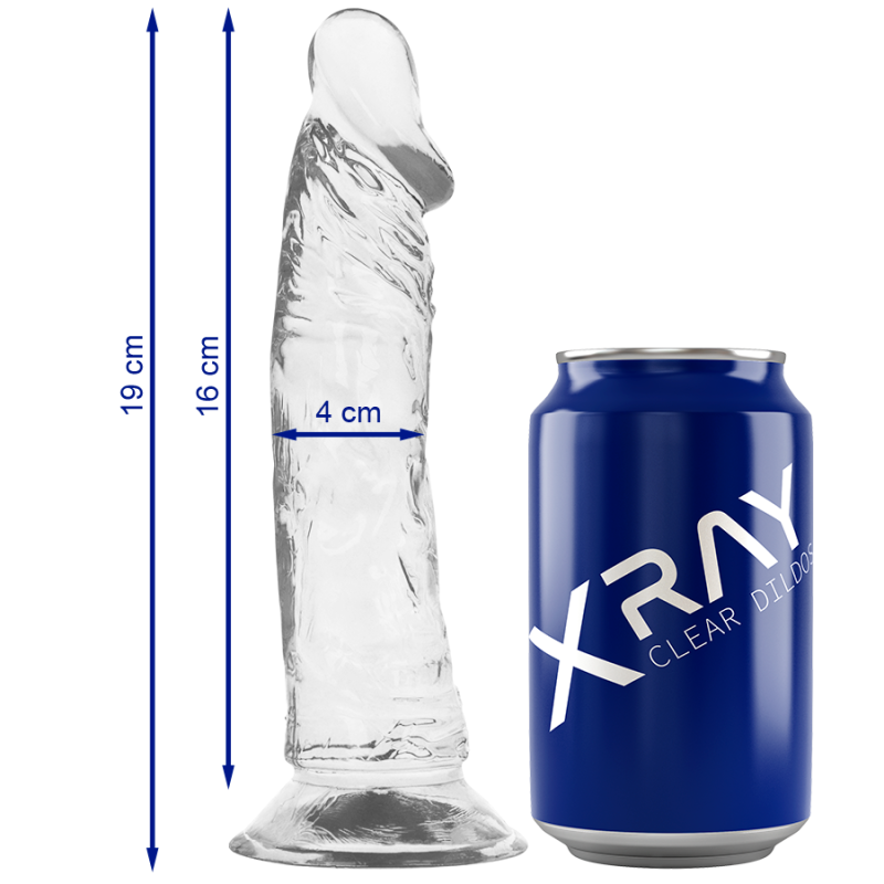 Clear Dildo Transparente 19 Cm -O- 4 Cm de X Ray | Piumer Erotic
