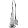 Clear Dildo Con Testículos 19 Cm Transparente de King Cock | Piumer Erotic