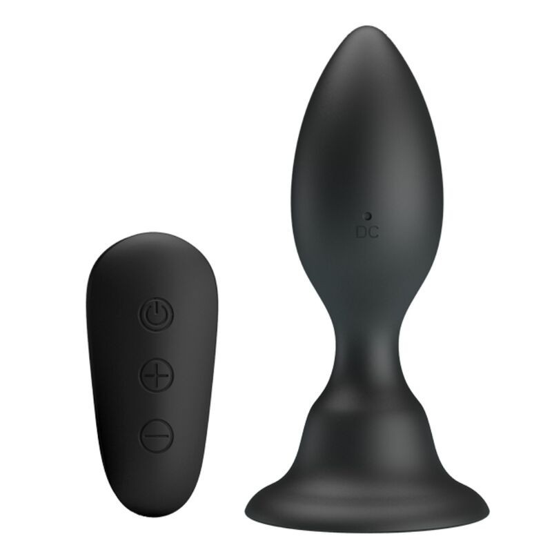 Plug Anal Con Vibración Negro Control Remoto de Mr Play | Piumer Erotic