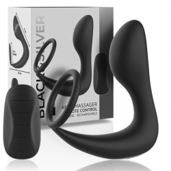 Masajeador Anal Control Remoto Silicona Recargable Negro de Black&Silver | Piumer Erotic