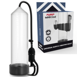 Bomba Erección Rx5 Transparente Con Vibrador de Pump Addicted | Piumer Erotic