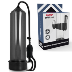 Bomba Erección Rx5 Negro Con Vibrador de Pump Addicted | Piumer Erotic