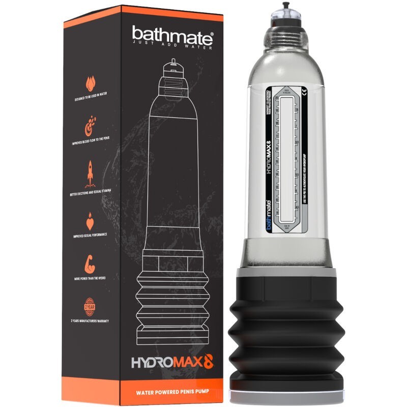Hydromax 8 Transparente de Bathmate | Piumer Erotic