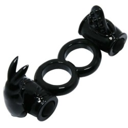 Baile - Sweet Ring Anillo Doble Con Rabbit Doble | Piumer Erotic