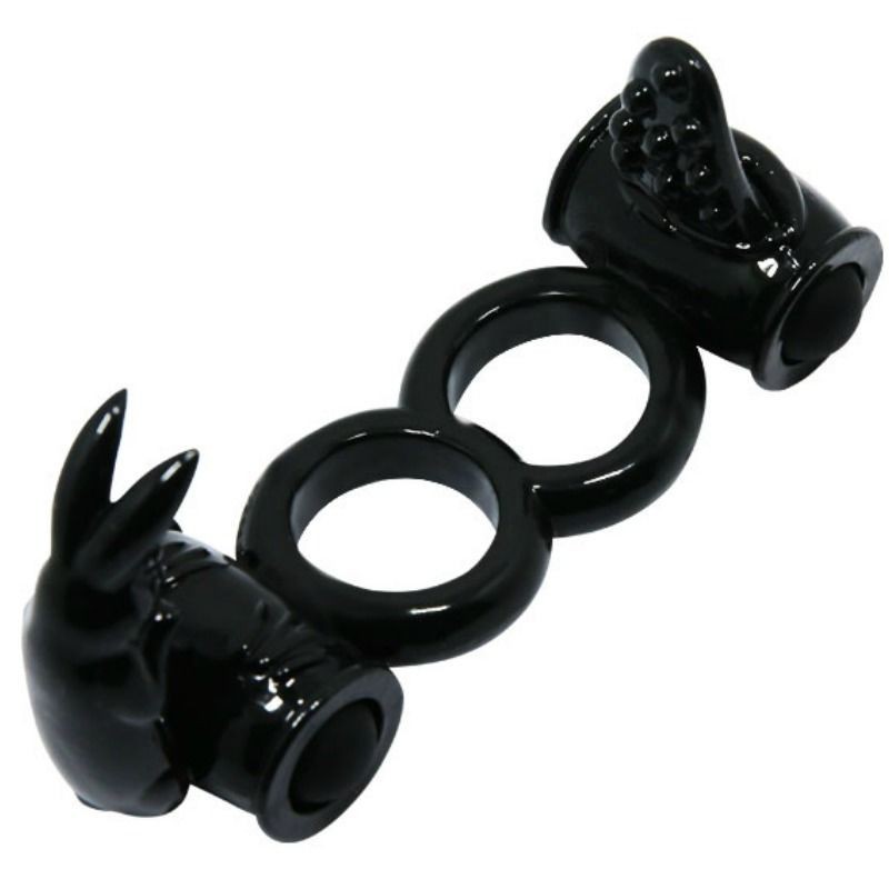 Baile - Sweet Ring Anillo Doble Con Rabbit Doble | Piumer Erotic