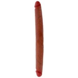 Dildo Doble Dong De Silicona Caramelo 40 Cm de Get Real | Piumer Erotic