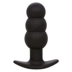 Rock Bottom Plug Anal Con Cuentas 10 Vibraciones Silicona Negro de Calexotics | Piumer Erotic