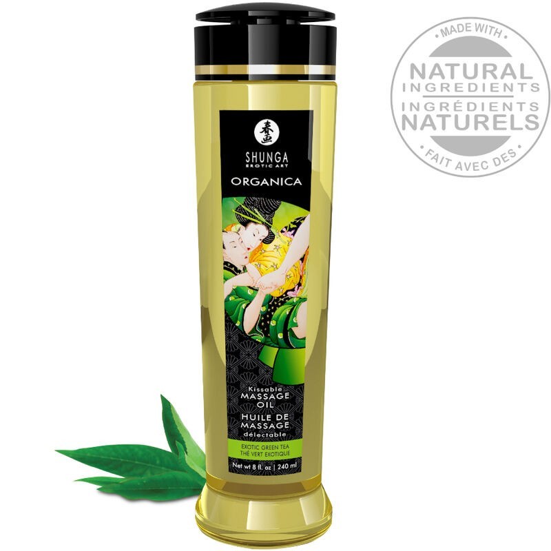 Shunga - Aceite De Masaje Orgánico Te Verde 240 Ml de Shunga Oils | Piumer