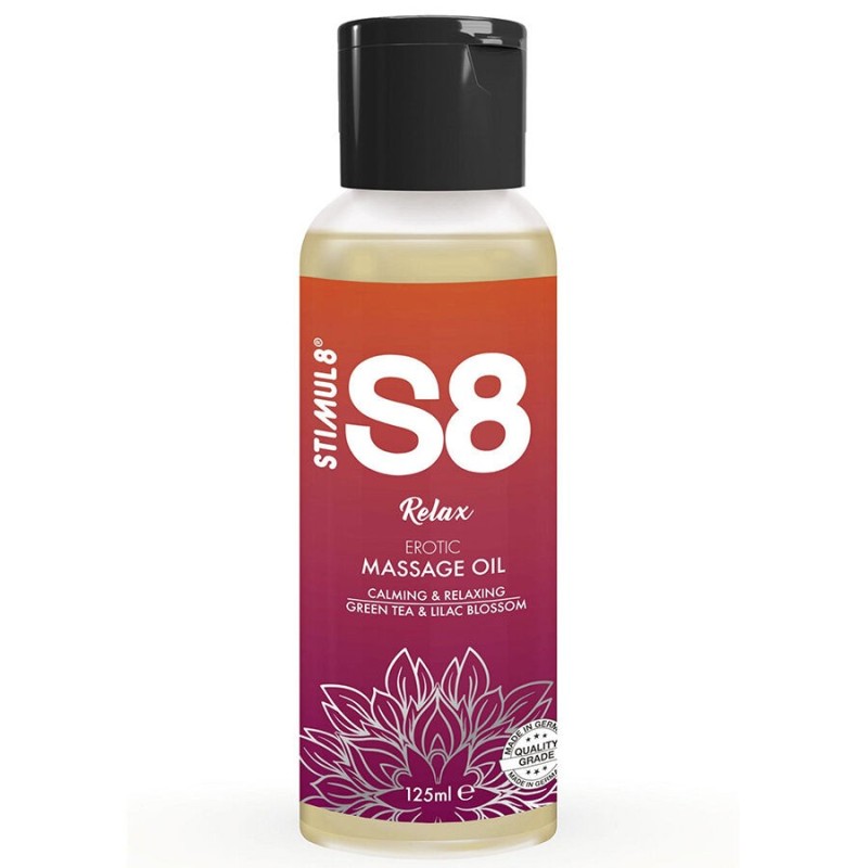 S8 Relax Aceite De Masaje Té Verde 125 Ml de Stimul8 | Piumer