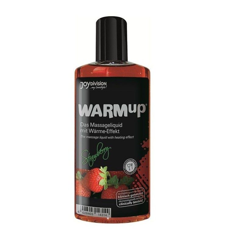 Aceite De Masaje Efecto Calor Fresa 150Ml de Joydivision Warmup | Piumer