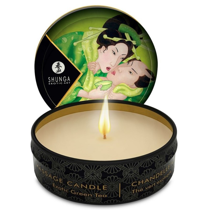 Shunga - Mini Caress By Candelight Vela Masaje Té Verde 30 Ml de Shunga Candles | Piumer