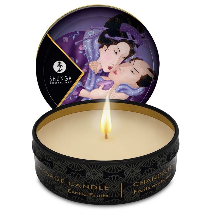 Shunga - Mini Caress By Candelight Vela Masaje Frutas Exóticas 30 Ml de Shunga Candles | Piumer