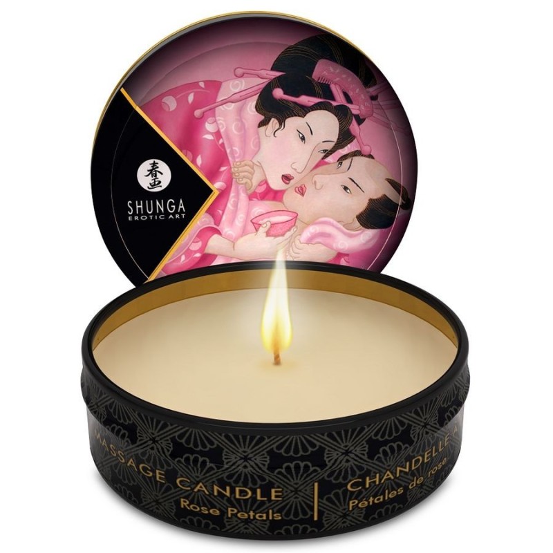 Shunga - Mini Caress By Candelight Vela Masaje Rosas 30 Ml de Shunga Candles | Piumer