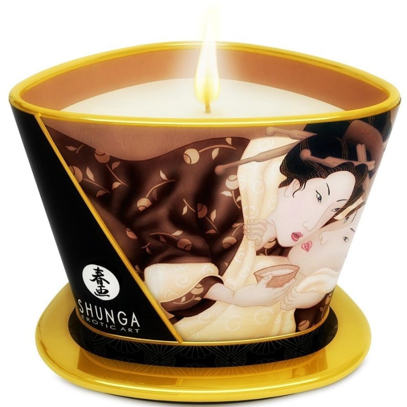 Shunga - Mini Caress By Candelight Vela Masaje Chocolate 170 Ml de Shunga Candles | Piumer