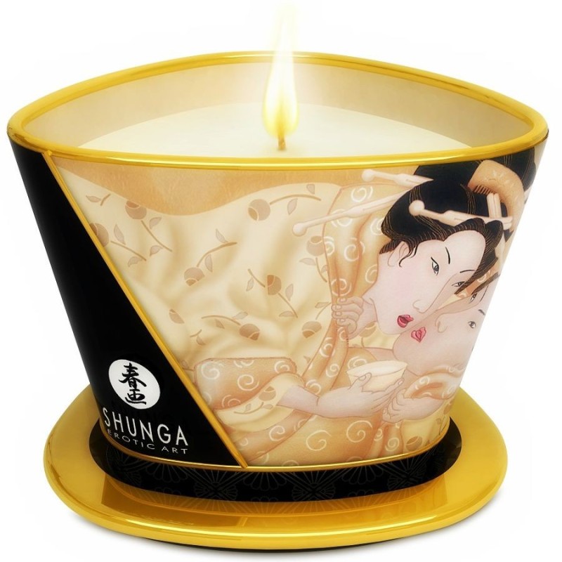 Shunga - Mini Caress By Candelight Vela Masaje Vainilla 170 Ml de Shunga Candles | Piumer