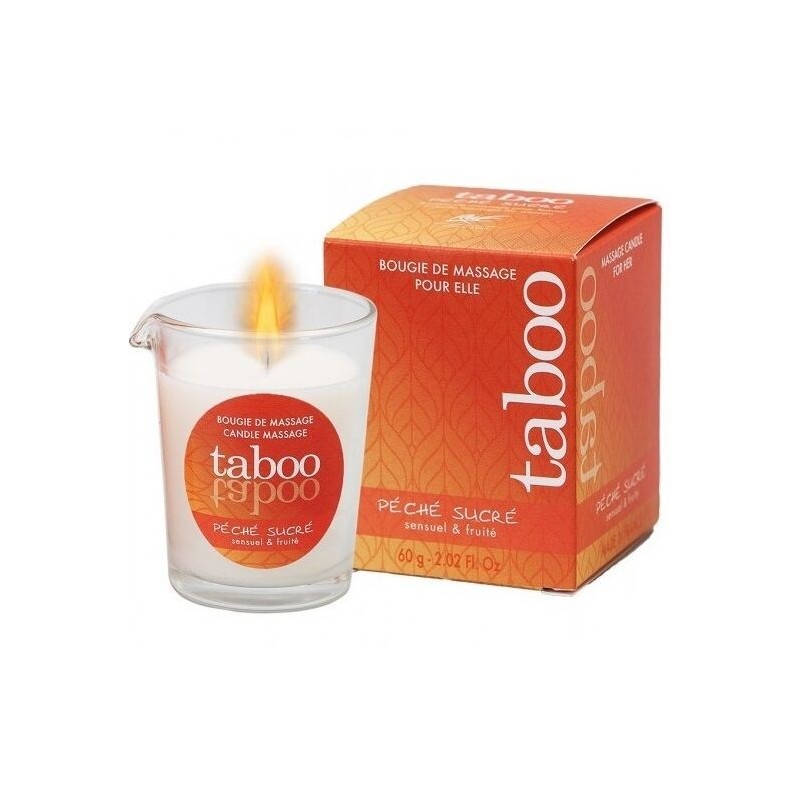 Taboo Vela De Masaje Para Ella Peche Sucre Aroma Nectarina de Ruf | Piumer