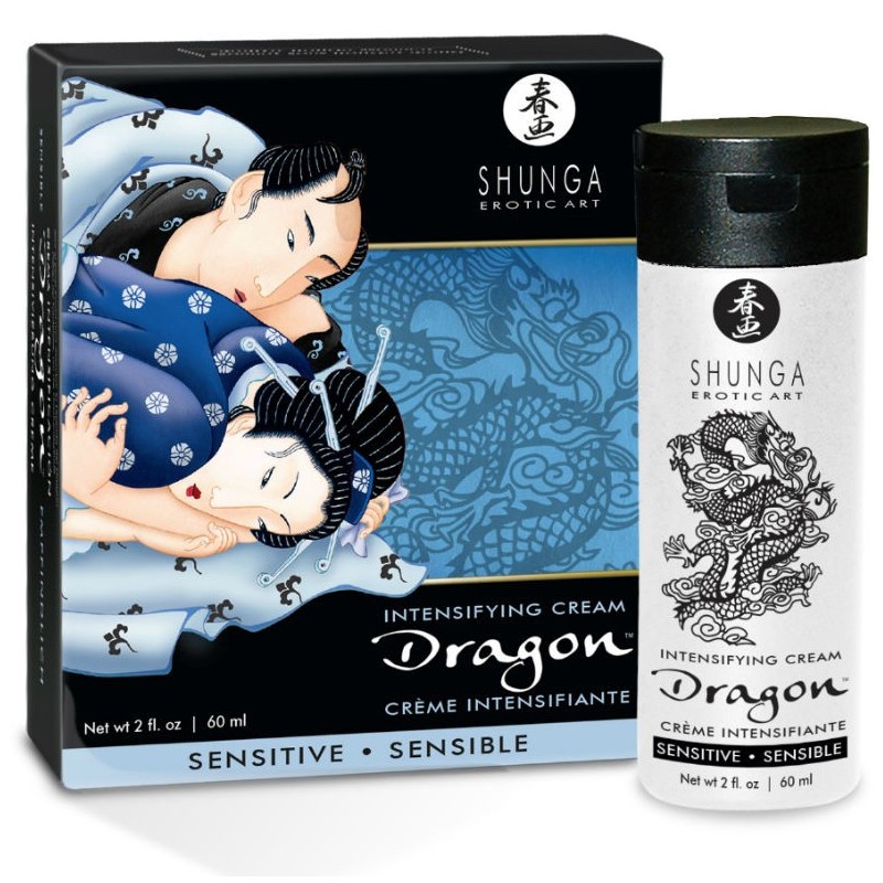 Shunga - Dragon Crema Sensitive Para Parejas de Shunga Aphrodisiacs | Piumer