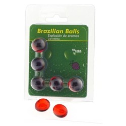 Brazilian Balls Gel Íntimo Fresa 5 Bolas de Taloka | Piumer