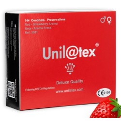 Preservativos Rojos/Fresa 144 Uds de Unilatex | Piumer