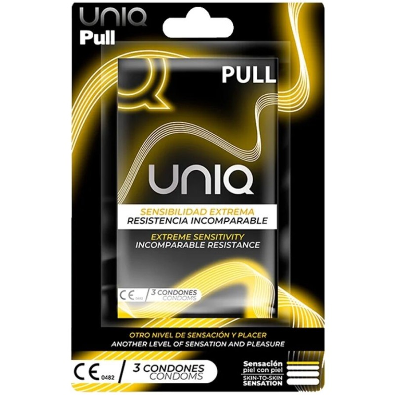 Pull Preservativos Con Tiras Sin Látex 3 Unidades de Uniq | Piumer