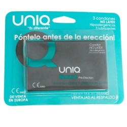 Smart Preservativos Pre-Erección Sin Latex 3 Unidades de Uniq | Piumer