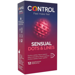 Control - Sensual Dots & Lines Puntos Y Estrias 12 Uds de Control Condoms | Piumer