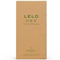 Hex Organic Preservativo Caja 12 Uds de Lelo | Piumer