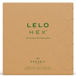 Hex Organic Preservativo Caja 36 Uds de Lelo | Piumer