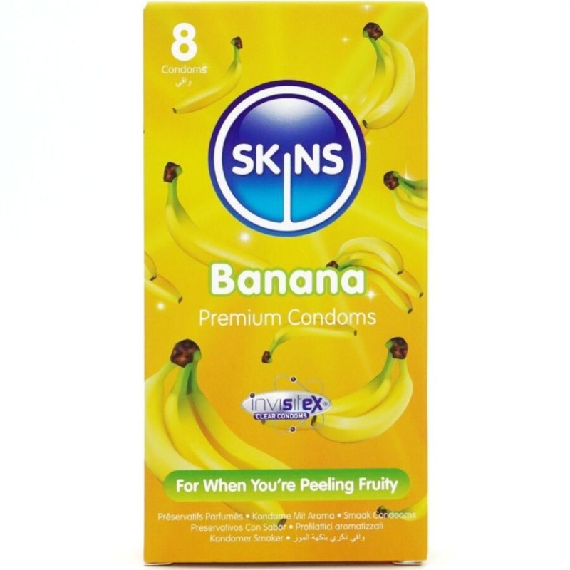 Preservativos Premium Sabor Plátano Pack 8 de Skins | Piumer