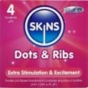 Dots & Ribs Preservativos Premium Pack 4 de Skins | Piumer