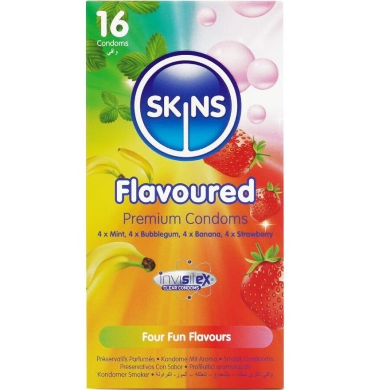 Multi Sabores Preservativos Premium Pack 16 de Skins | Piumer