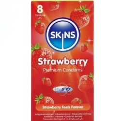 Preservativos Premium Sabor Fresa Pack 8 de Skins | Piumer