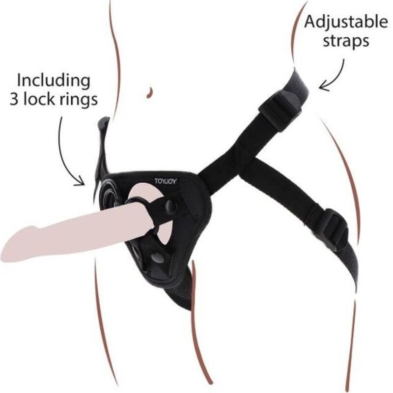 Strap-On Harnés Negro de Get Real | Piumer