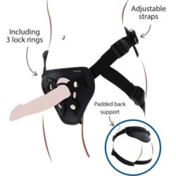 Strap-On Deluxe Harnés Negro de Get Real | Piumer