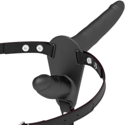 Doble Penetración Negro de Fetish Submissive Harness | Piumer