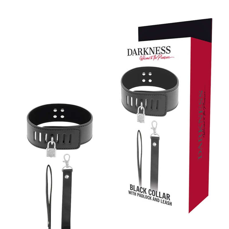 Darkness - Collar Bdsm Con Candado Negro de Darkness Bondage | Piumer