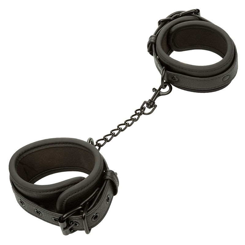 Nocturnal Esposas De Tobillo Cuero Ajustable Negro de Calexotics | Piumer