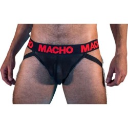 Macho - Mx26X2 Jock Negro/Rojo de Macho Underwear - Talla L | Piumer