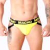 Macho - Mx25A Jock Amarillo Lycra de Macho Underwear - Talla L | Piumer