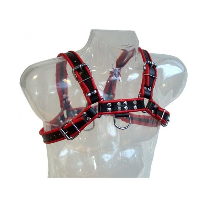 Chain Harness Iii Black / Red de Leather Body | Piumer