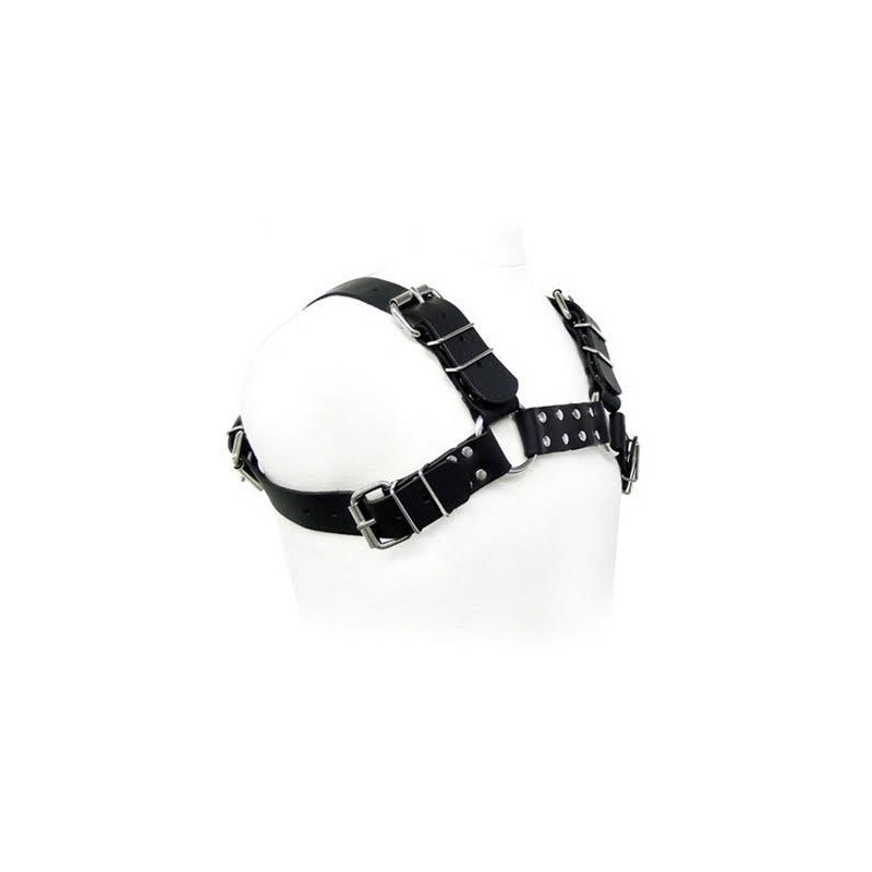 Black Bull Dog Harness de Leather Body | Piumer