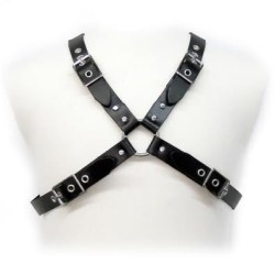 Black Buckle Harness For Men de Leather Body | Piumer