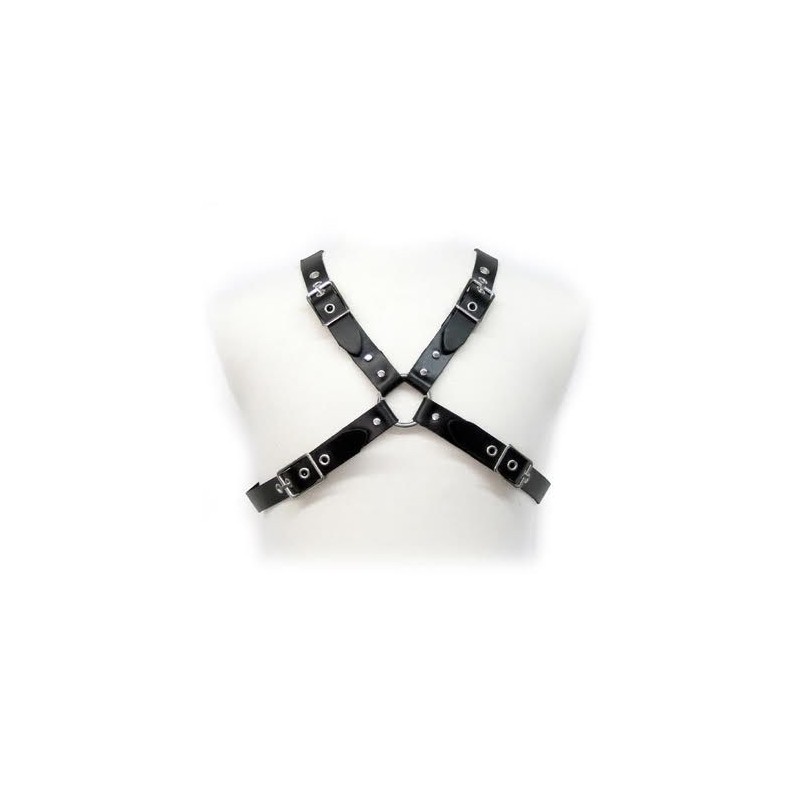 Black Buckle Harness For Men de Leather Body | Piumer