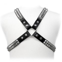 Pyramid Stud Harness de Leather Body | Piumer