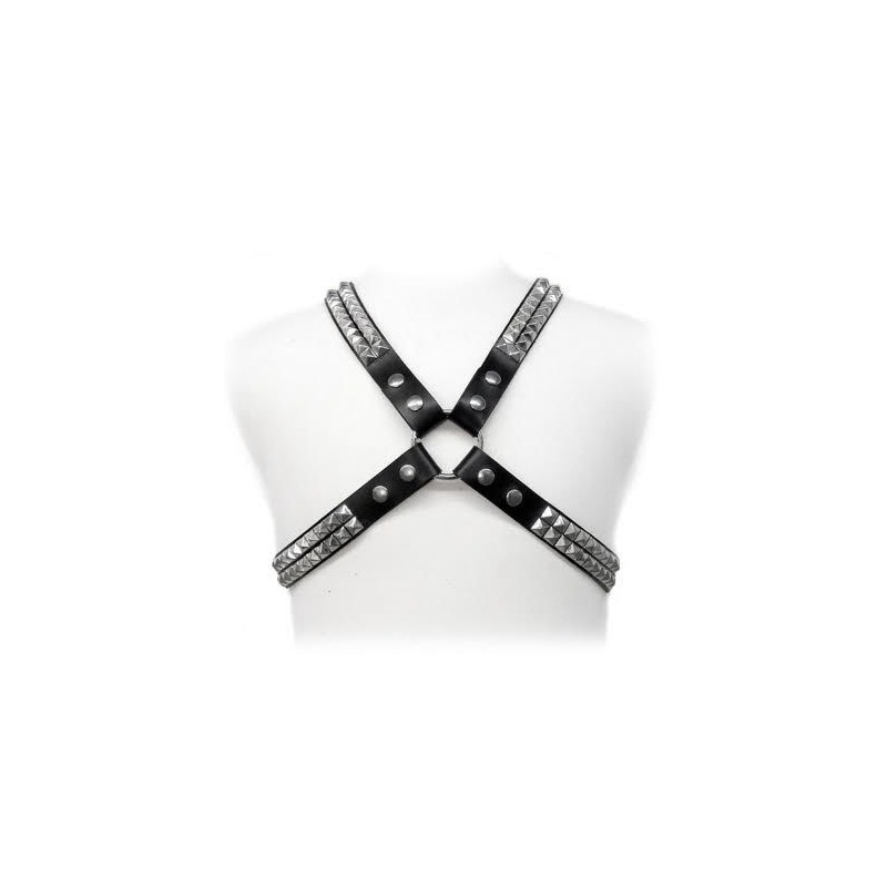 Pyramid Stud Harness de Leather Body | Piumer